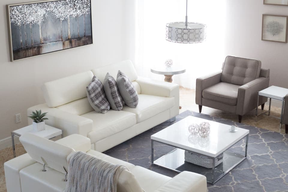 Living room, Compact serviced flat in Changning