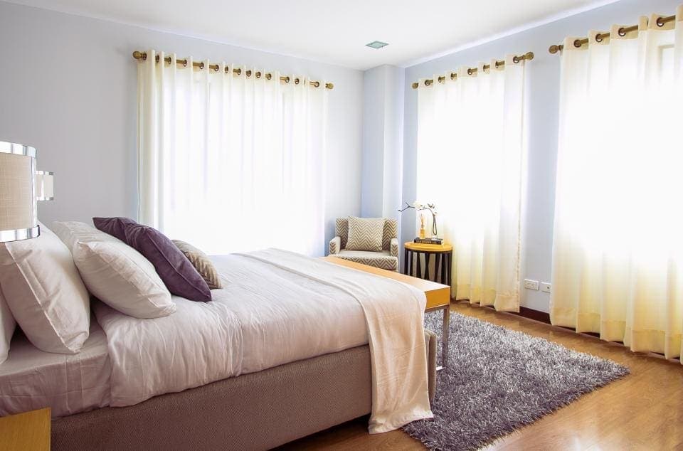 Bedroom, Bright serviced flat in Binjiang